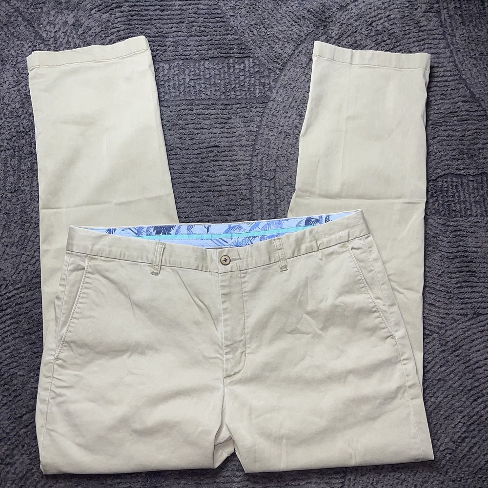 Tommy Bahama Men's Khaki Dress Pants 36x32‎ Cotton Blend Lightweight Casual